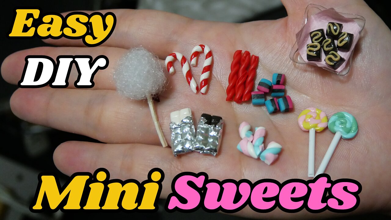 【DIY】8 Easy to make Miniature Sweets🍭/【DIY】簡単にできるミニチュアスイーツ８種/ポリマークレイ