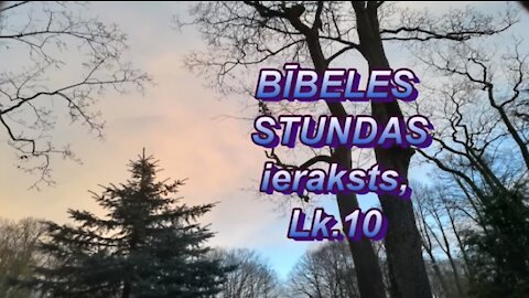 Bībeles stunda Skype, videoieraksts; no Lk.10 (yt 3.11.20.)