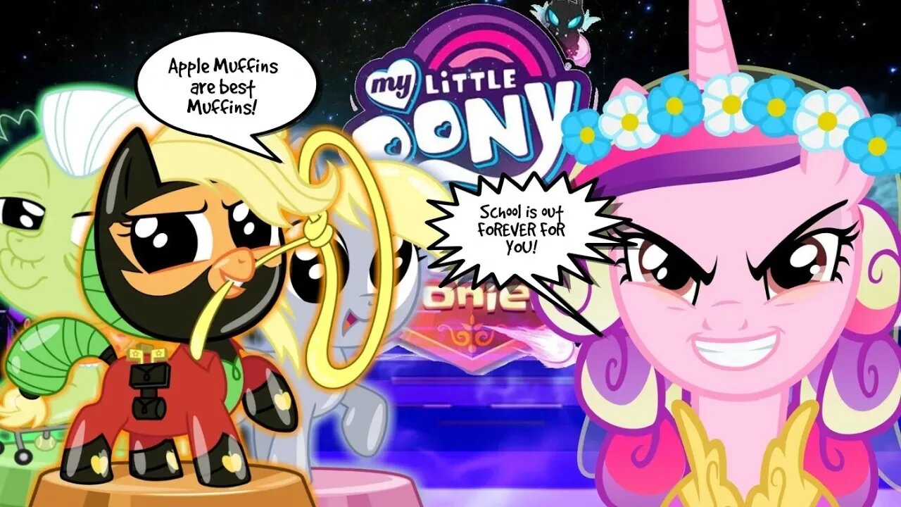 Derpy and the Apples take on lvl 6 Master Princess Cadence!