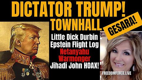 DICTATOR TRUMP TOWNHALL-EPSTEIN FLIGHT LOG, NETANYAHU WARMONGER-GESARA AMOS 9 12-6-23