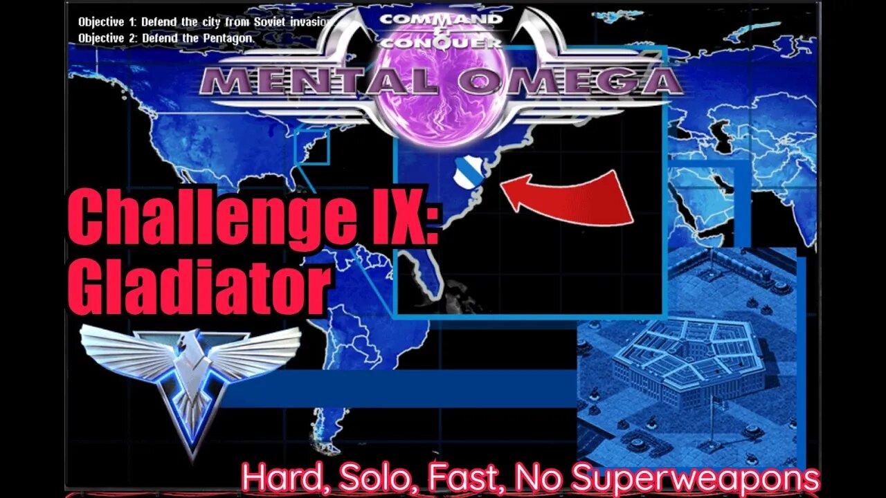 Mental Omega - Challenge IX: Gladiator - Hard, Solo, Fast, No Superweapons