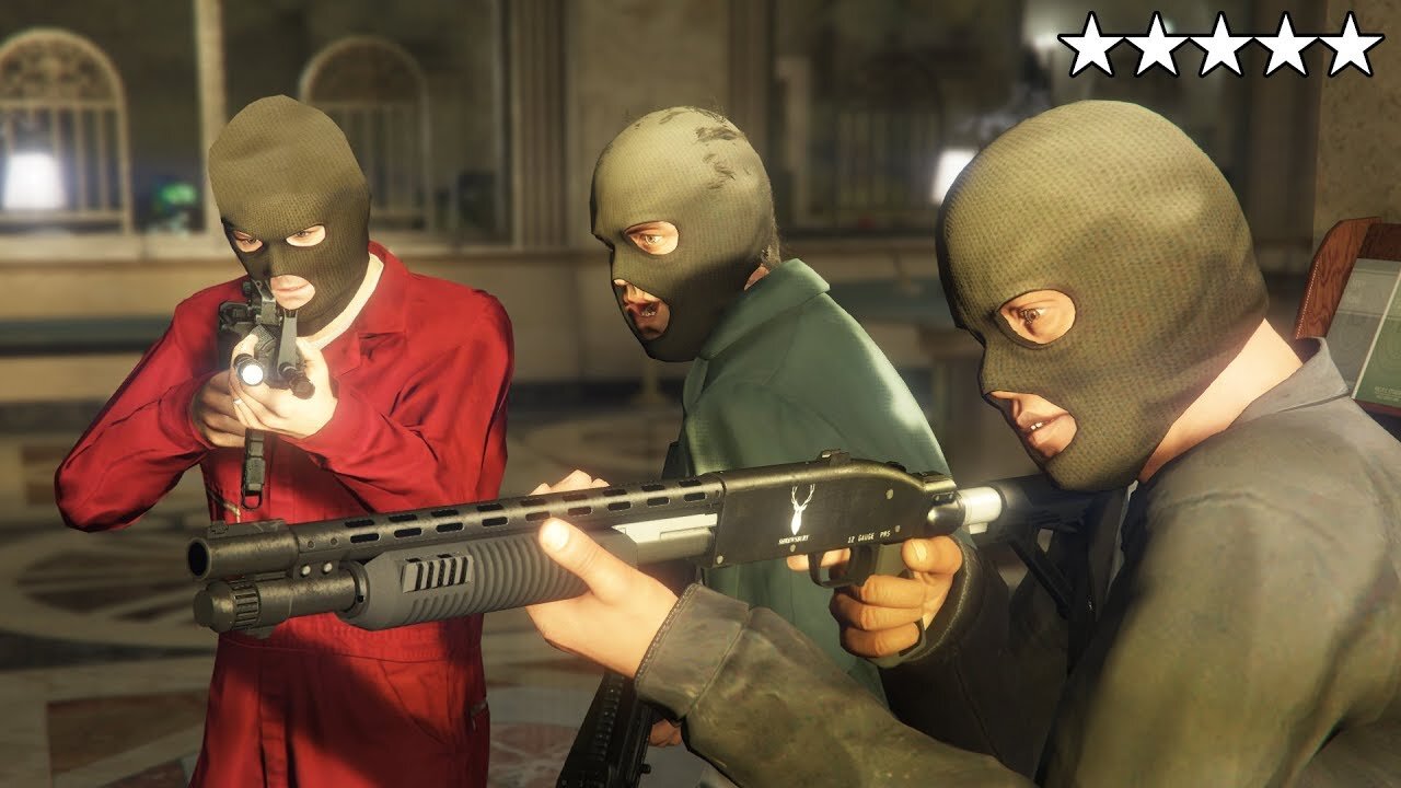 FRANKLIN AND MICHAEL ROBBING A BANK in GTA 5 #gta5 #gtav