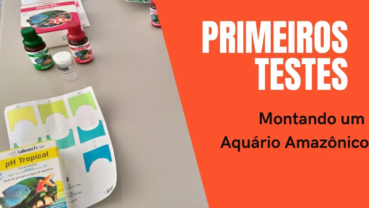 🔴 Primeiros Testes de PH, Amônia, Gh e Nitrito do Aquário