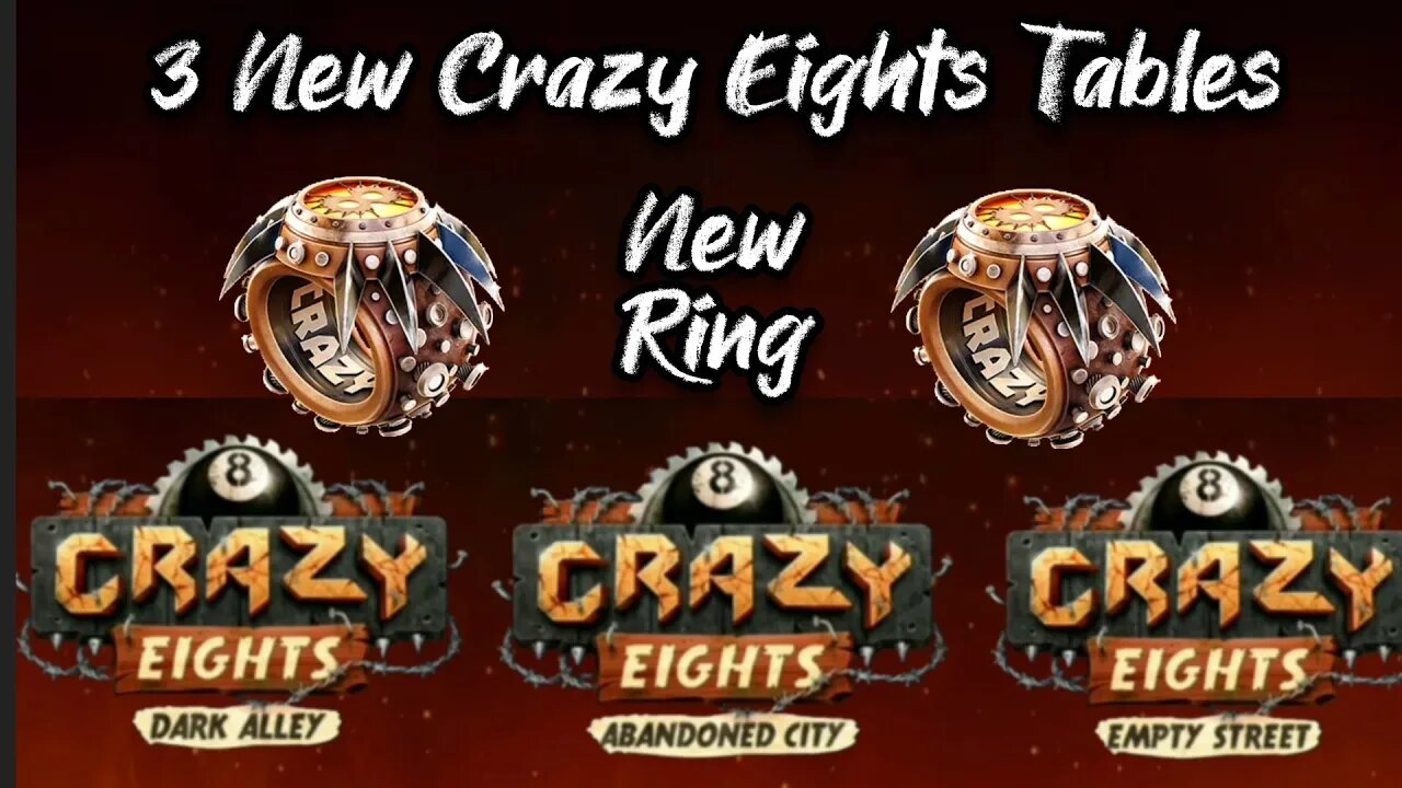 New 3 Crazy Eights Tables in 8 Ball Pool