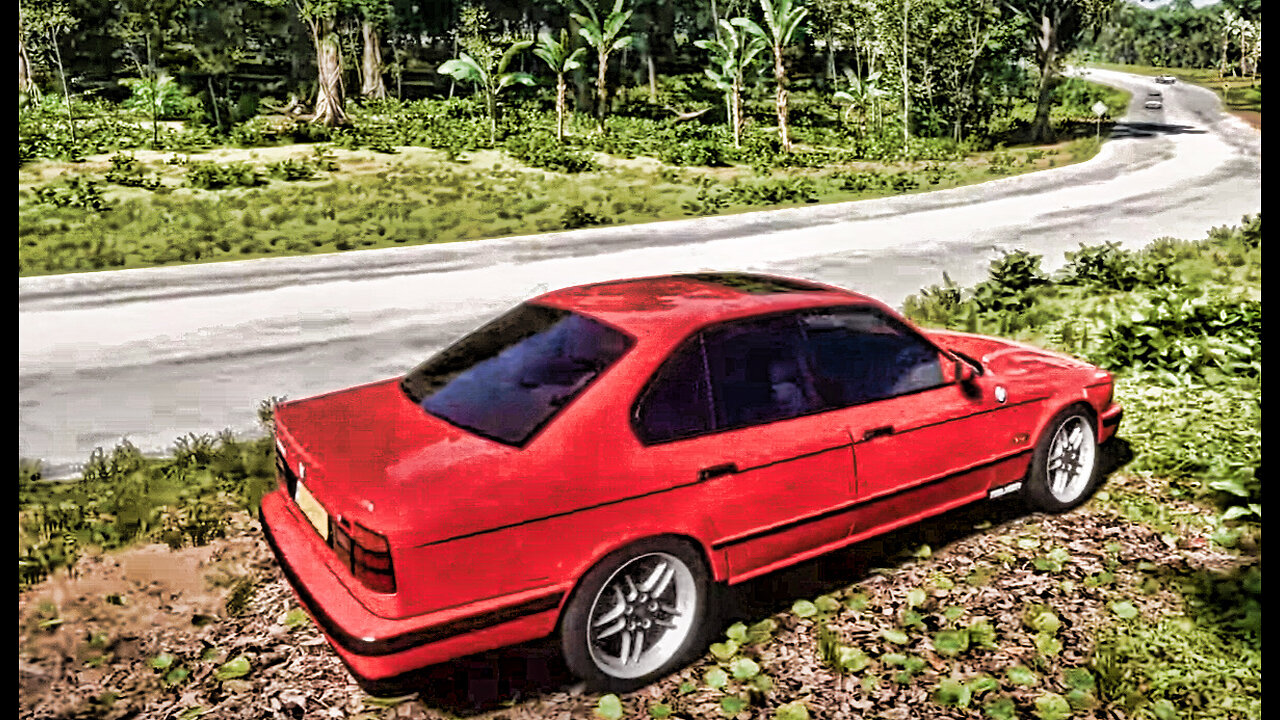 1995 BMW M5. Likes to swing it's backend out. Squealing in the dirt !