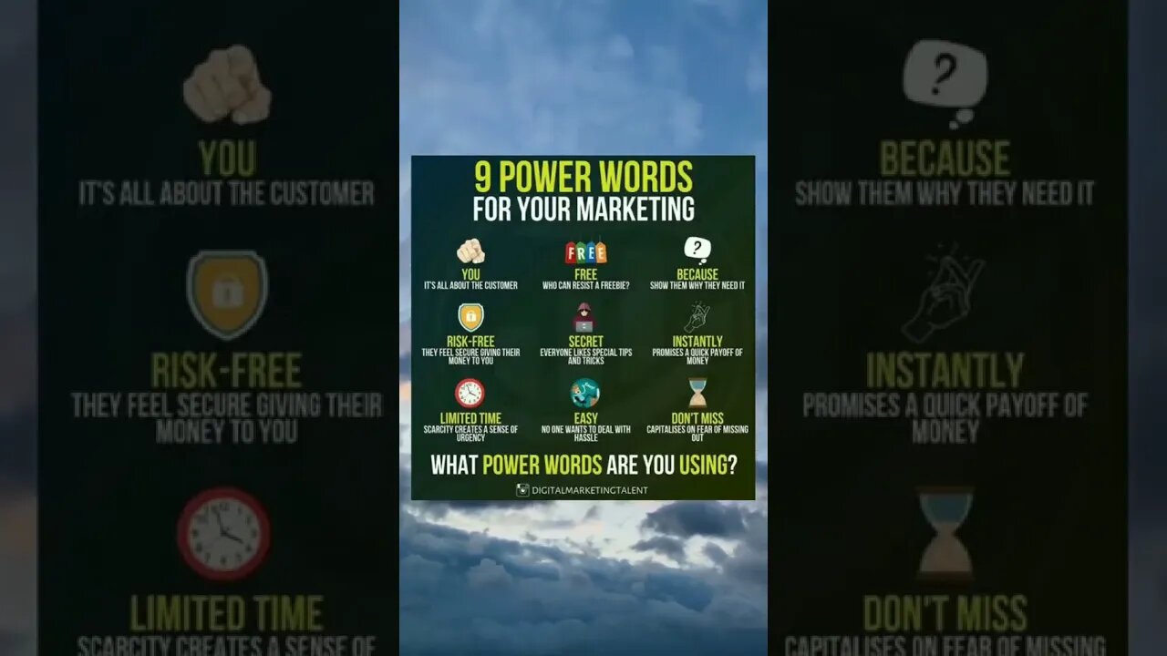 Unlock Marketing Success with These 9 Power Words!#marketing #financialsuccess