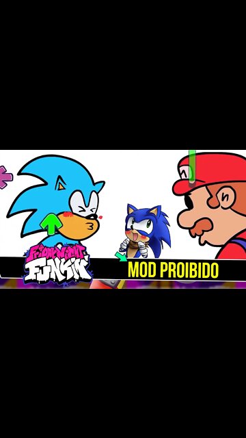 MOD Proibido do Sonic e Mario no Friday Night Funkin #shorts