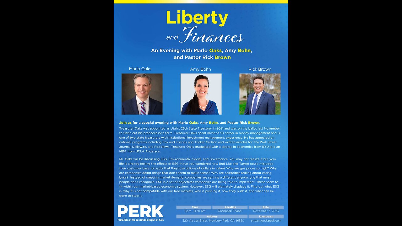 PERK Special Event: Liberty & Finances