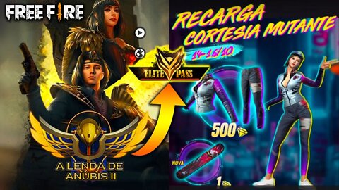 Comprei meu Primeiro Passe do Free Fire e Ganhei Brindes | Elite Pass de Outubro 2020