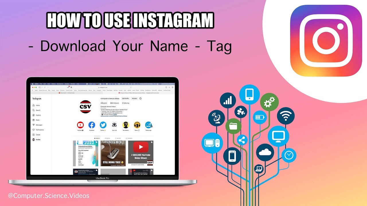 How To DOWNLOAD Your Name Tag on Instagram On a Computer - Tutorial 10 | New