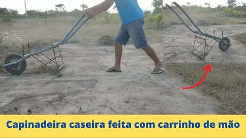 Capinadeira enxada caseira + Teste capinando Vídeo #1