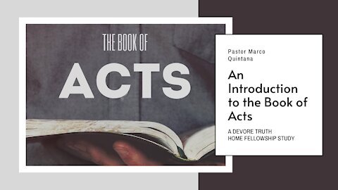 Introduction to the Book of Acts