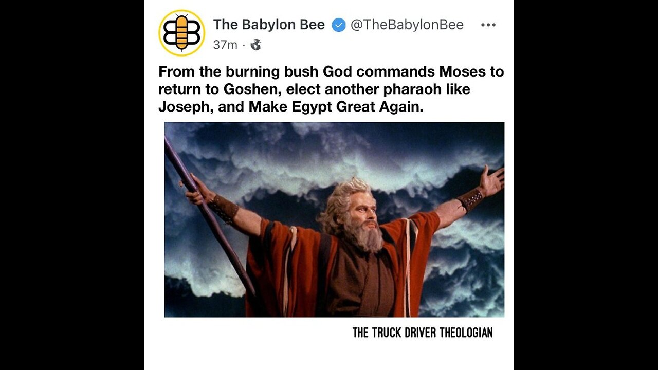 God Did Not Tell Moses To Go Back & Make Egypt Great Again