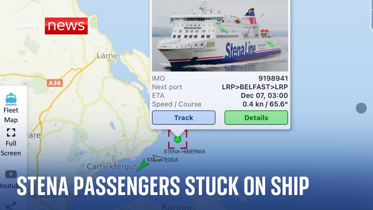 Storm Darragh: Stena Line passengers stuck on boat near Belfast overnight
