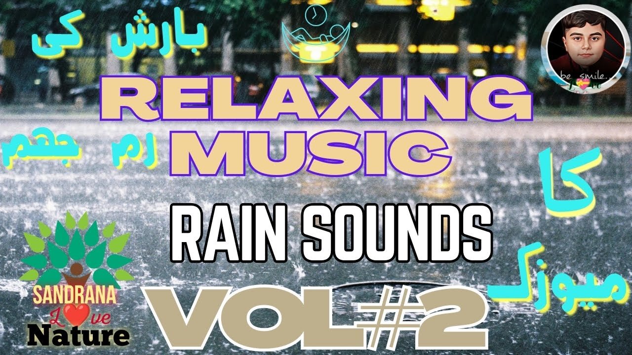 Relaxing music rain for meditation with original beautiful nature scene sounds