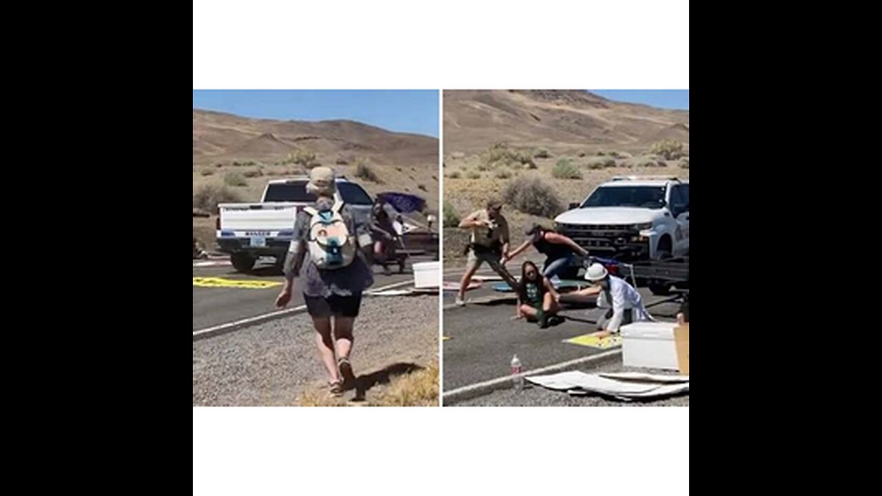 This is how the police deal with climate protesters in Nevada