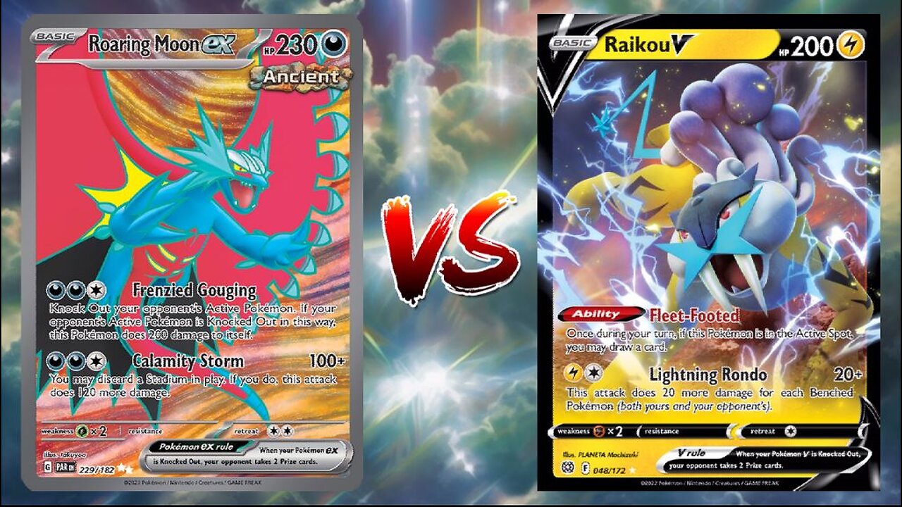 Pokemon TCG Live Roaring Moon EX VS Raikou V Miraidon EX!!