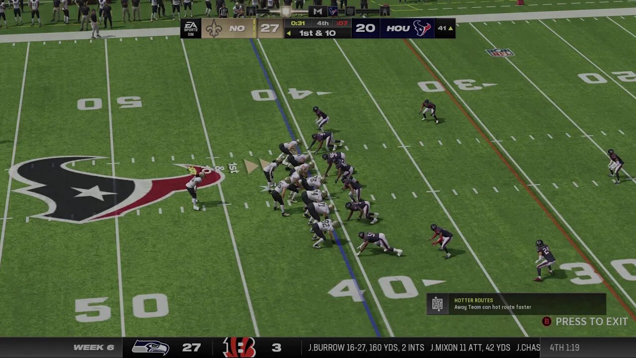 New Orleans Saints Super Sim Weekly Franchise - RS W6 - Saints vs Texans - Madden NFL 24