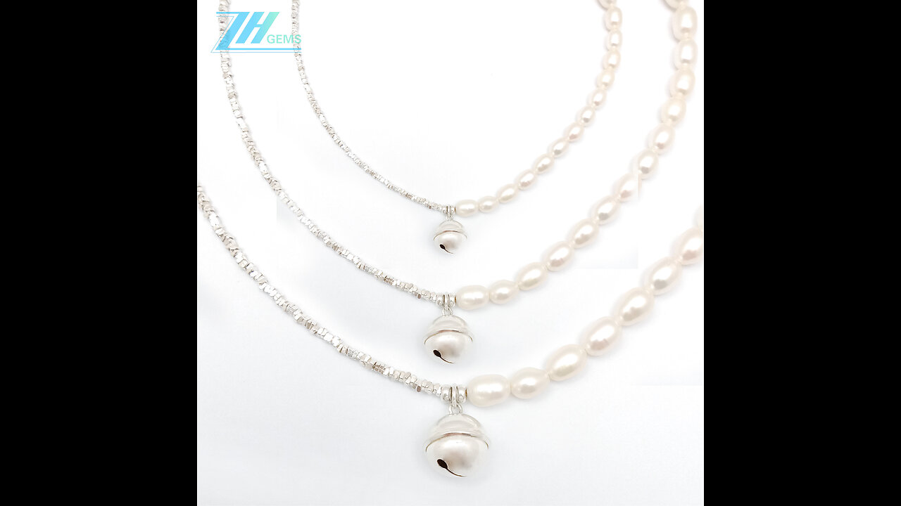 925 Silver pearl jewelry set necklace and bracelet Christmas Gift Birthday Gift for Mom07
