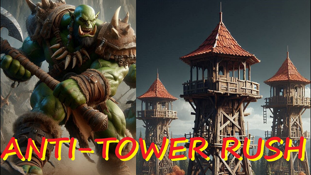 LaacTiger(Orc) Vs XBack2WarcrafX(Orc). Strategies (002) Anti-TowerRush Orc. Warcraft 3 Rubattlenet