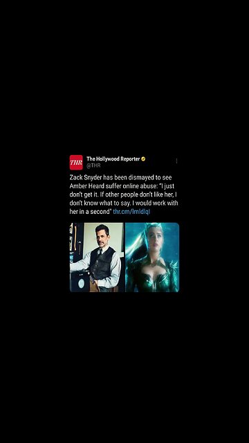 Zack Snyder defends Amber Heard