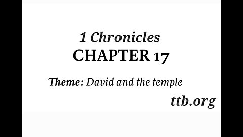 1 Chronicles Chapter 17 (Bible Study)