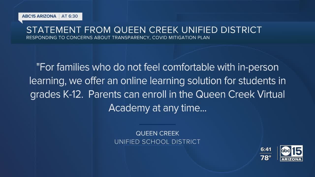 Parent group in Queen Creek District pushing for more transparency as COVID cases rise
