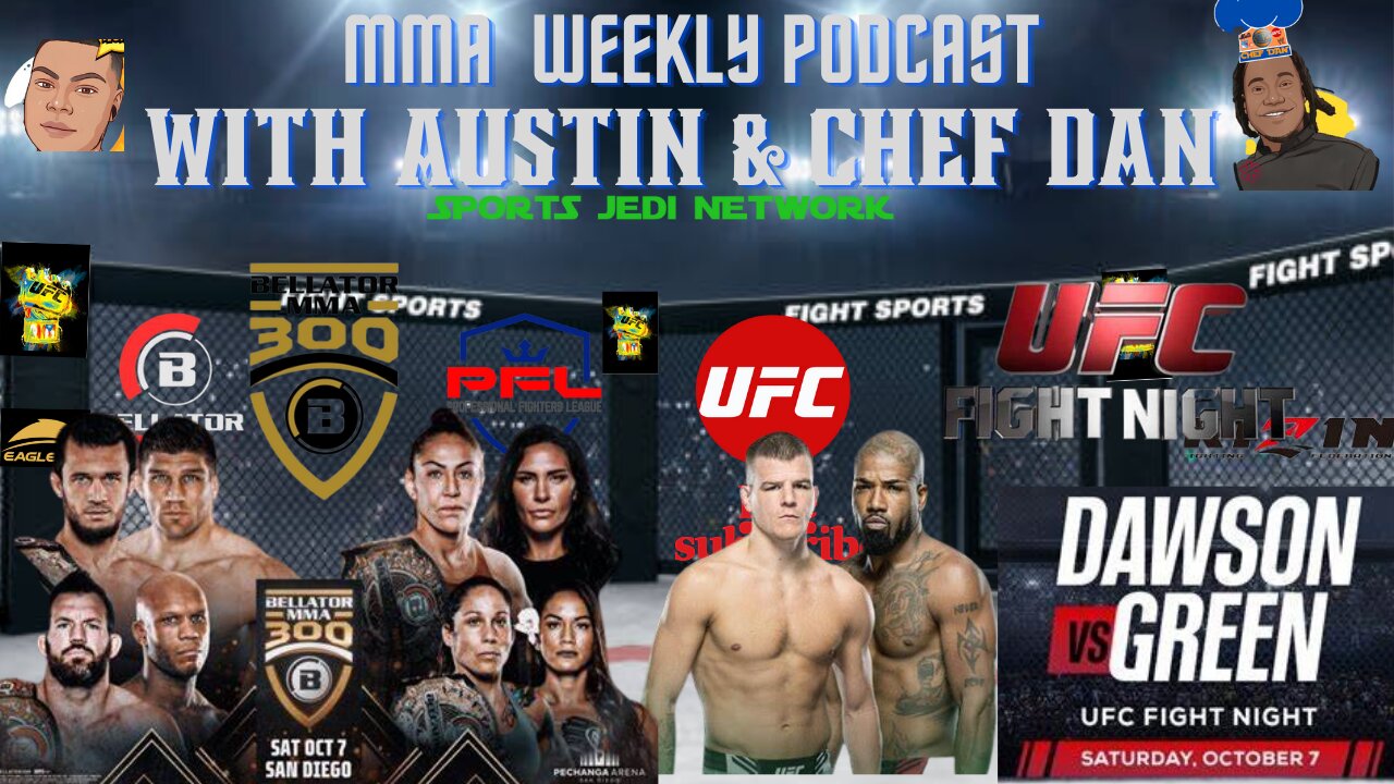 MMA WEEKLY PODCAST UFC Fight Night Dawson vs Green & Bellator 300 Nurmagomedov vs Primus Preview