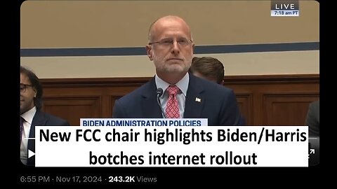 New FCC Chairman Brendan Car roast Biden Harris broadband bundle