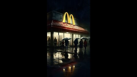 McDonald’s at night while it’s Raining 🌧️ | Relax ☺️