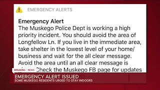 Muskego police respond to tactical situation, urge area residents to take shelter