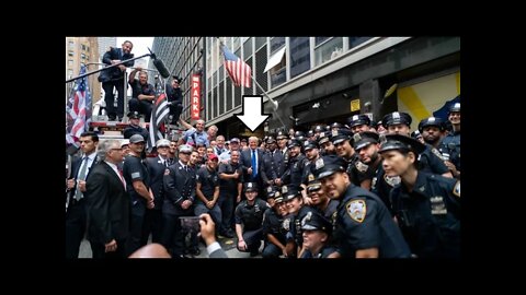 President Trump ROCKSTAR welcome by New Yorkers, NYPD, FDNY - 9-11 2021