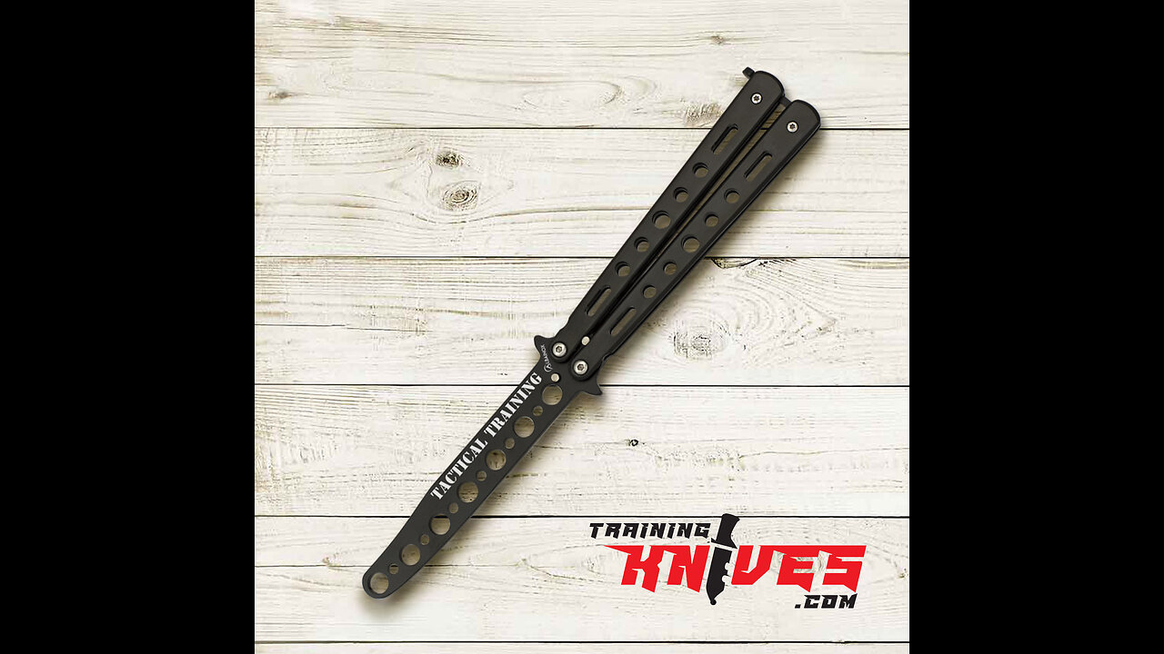 Albainox Black 3Cr13Mov Aluminum Handle Balisong Butterfly Trainer 02157