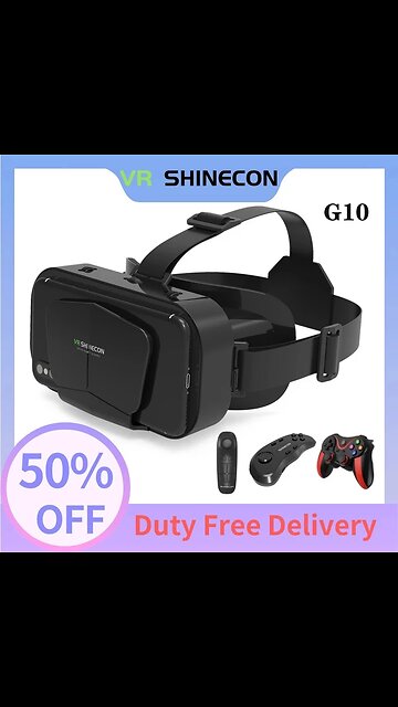 VR Shinecon New 3D Virtual Reality Gaming Glasses Headset Compatible With iPhone and Android Phone