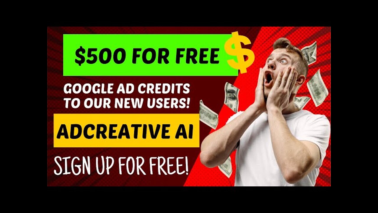 ADCREATIVE AI I $500 FREE Google Ad Credits to our new users!