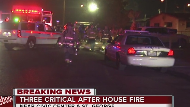 3 people critical after North Las Vegas house fire
