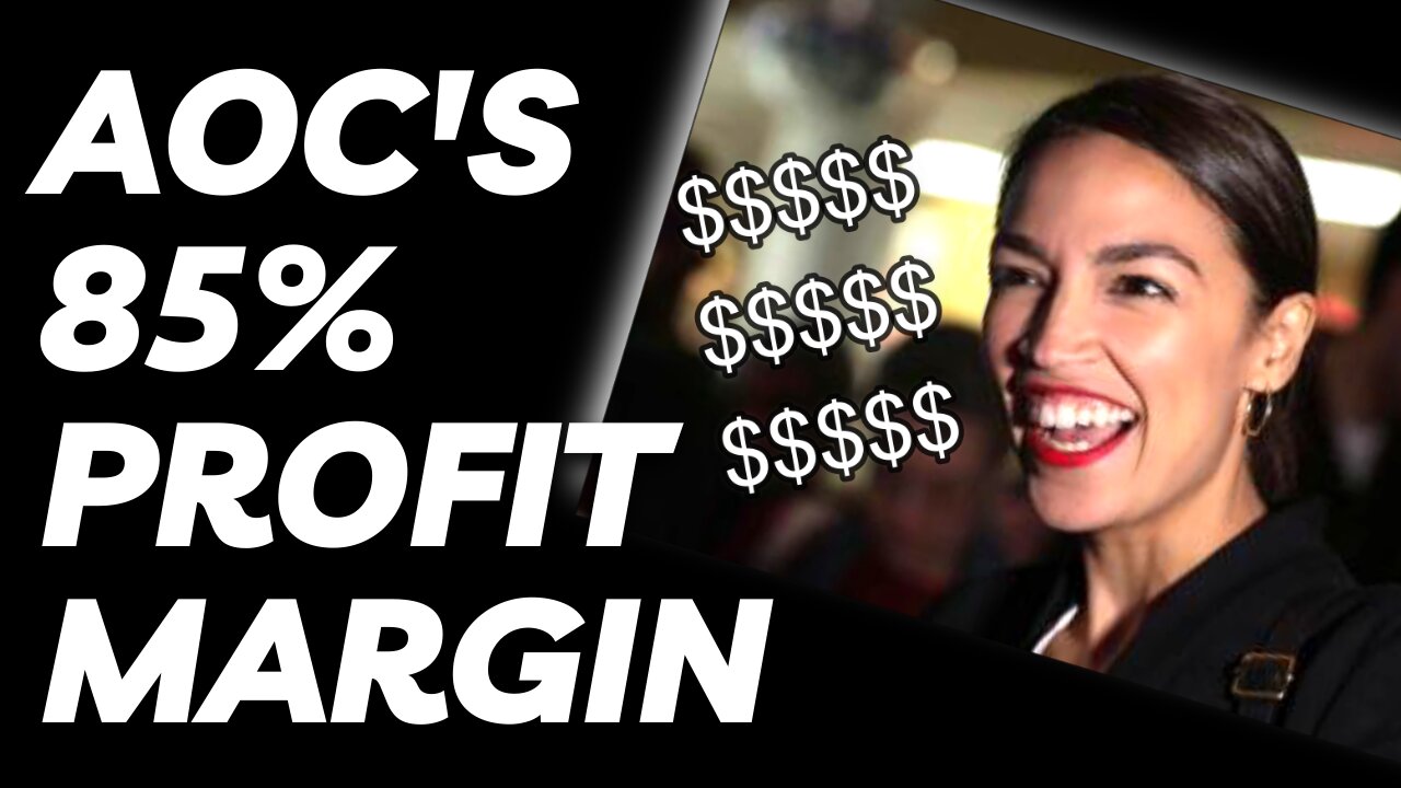 Shark Tank's Kevin O'Leary shows us AOC's 85% profit margin on her online shop.