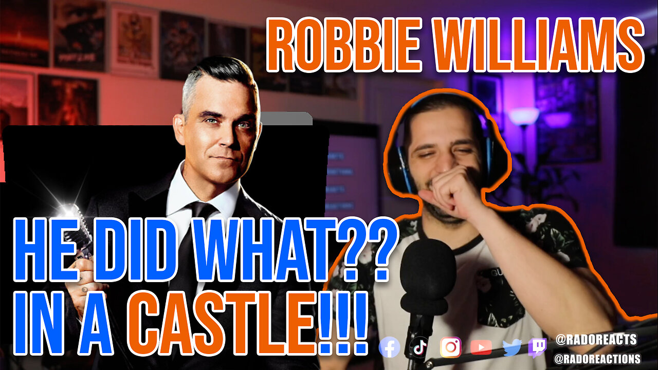 He Did What? In A Castle! | American Reacts to Robbie Williams on The Graham Norton Show