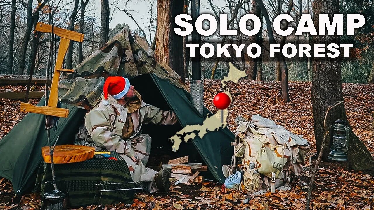 SOLO CAMP | Winter Polish Army Lavvu Hot Tent