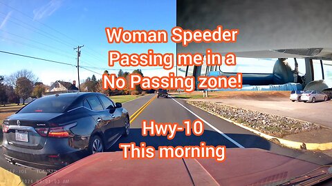 Reckless driver passed us in no-passing zone near Banoak school about hit me this morning!