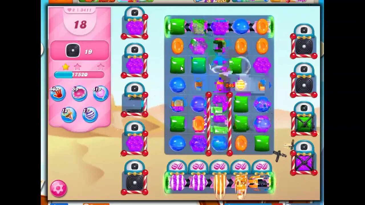 Candy Crush Level 3411 Talkthrough, 27 Moves 0 Boosters