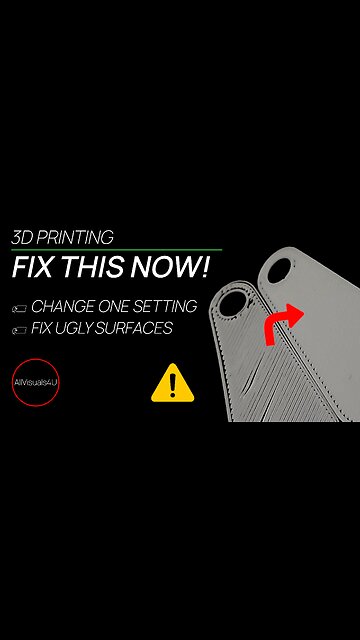 ❗ Do This To Make Better 3D Prints - Fix Ugly Surfaces With Only One Setting - 3D Print Tutorial