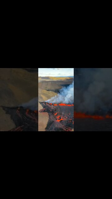 The #Fagradalsfjall volcano has erupted in Iceland. #shorts