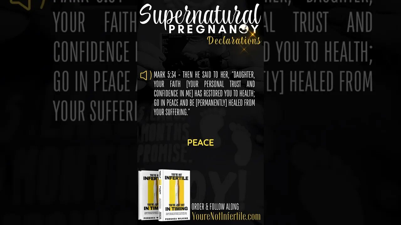 ✨ SUPERNATURAL PREGNANCY DECLARATION - MARK 5:34✨
