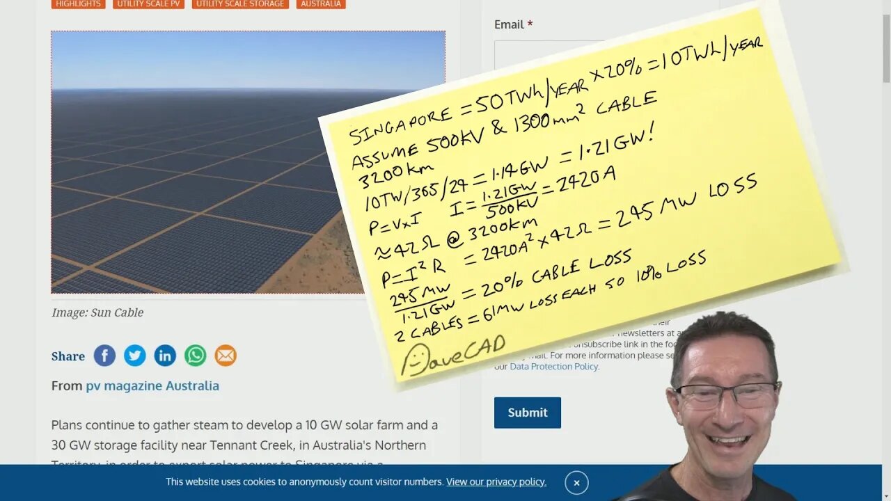 World's Largest Solar Array - HVDC Transmission Calculations...