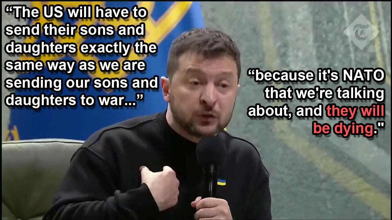 Zelenskyy: "America will have to send their sons & daughters to fight and Die for Ukraine!" 🖕😠🖕