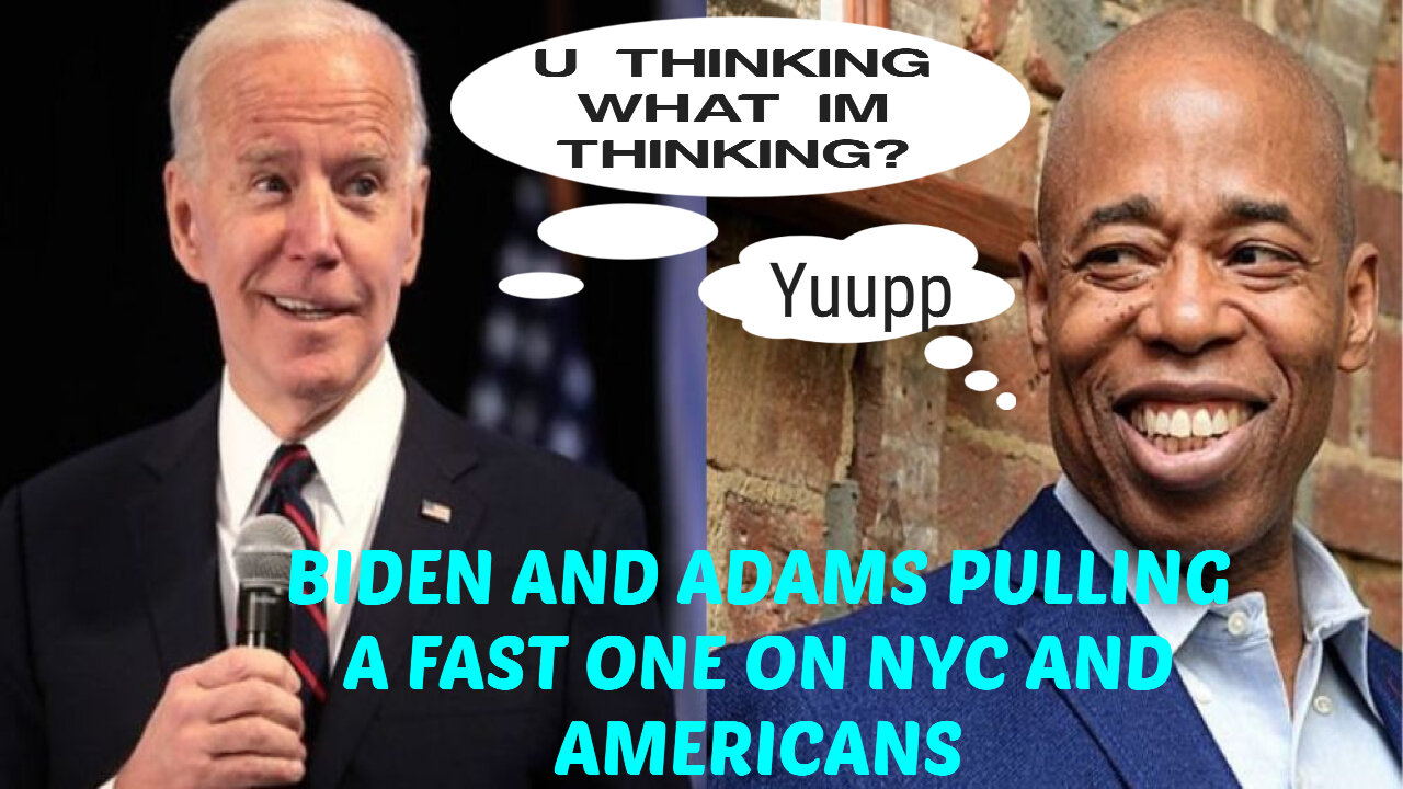 BREAKING: BIDEN AND ADAMS TRY TO PULL A FAST ONE ON NYC AND AMERICA