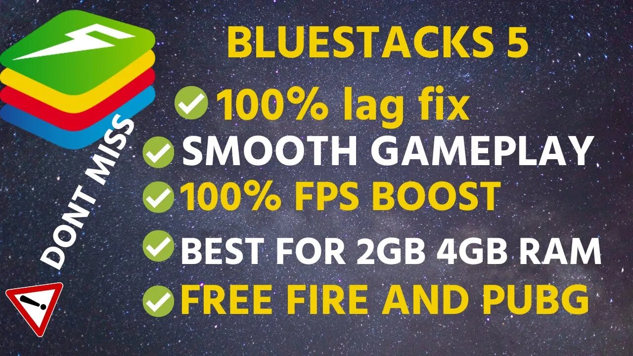 Bluestacks5 settings for 2GB ram