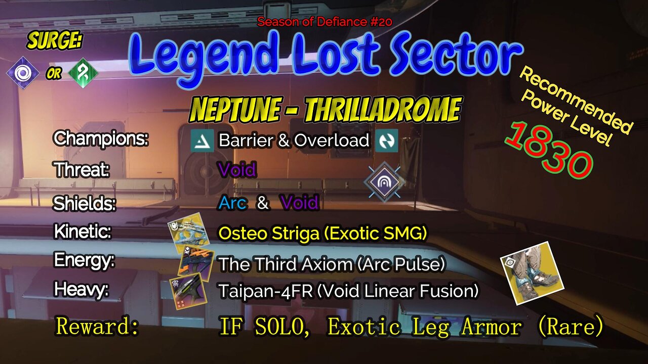 Destiny 2 Legend Lost Sector: Neptune - Hydroponics Delta on my Solar Titan 5-17-23