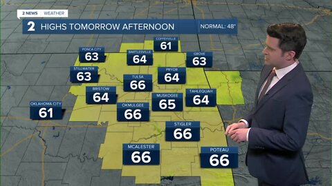 Warmer; storm chances Monday